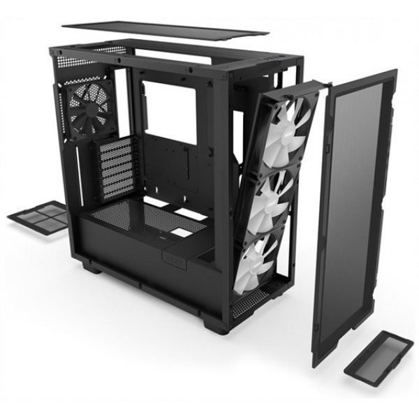 NZXT H7 Flow RGB ház üveg oldallappal (fekete) #3