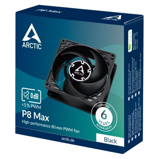 8 cm hűtőventilátor Arctic P8 Max Black #5