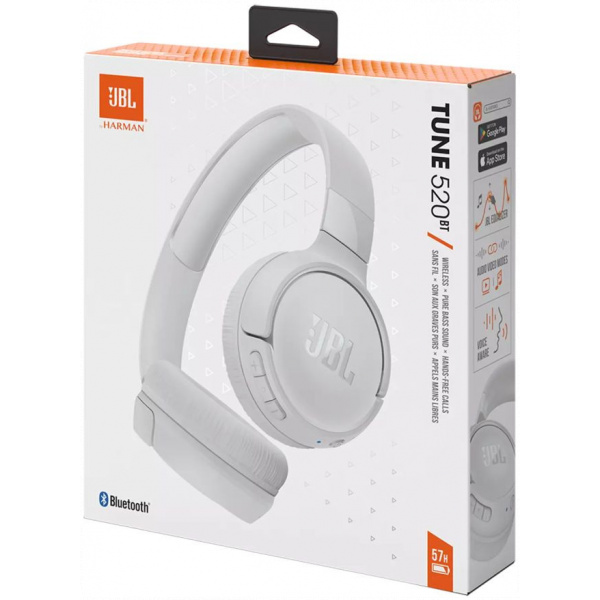 JBL Tune 520BT Bluetooth fejhallgató (fehér) #8