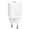 Baseus Super Si USB-C hálózati gyorstöltő 1m kábellel (220V), max 25W, fehér #3