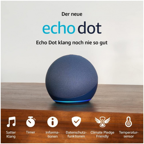 Amazon Echo Dot 5 Smart Speaker Alexával (kék) #2