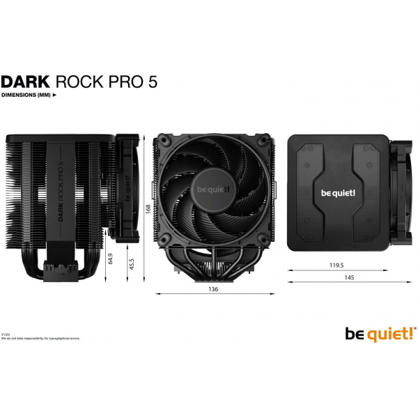 BeQuiet! Dark Rock PRO 5 CPU hűtő univerzális NEW #8