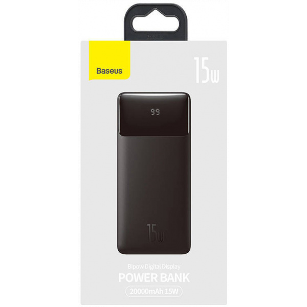 Baseus Bipow Powerbank 20000 mAh - 2x USB, USB-C, 15W (fekete) #4
