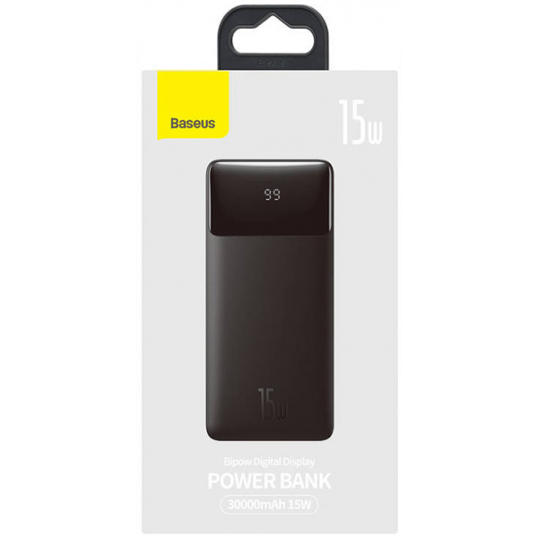 Baseus Bipow Powerbank 30000 mAh - 2x USB, USB-C, 15W (fekete) #6