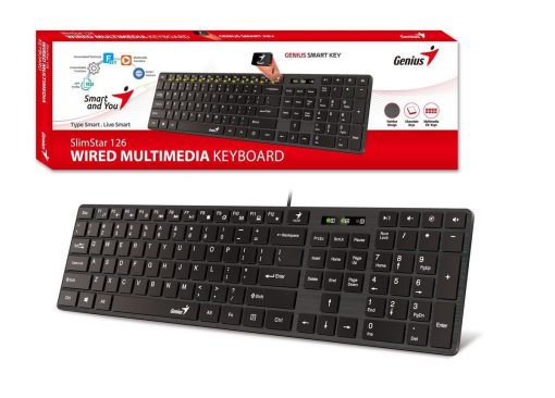 Genius Slimstar 126 billentyű fekete (USB) #2