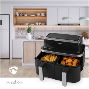Nedis forrólevegős dupla sütő (2600W, 2x4,2l űrtartalom, időzítős) #2