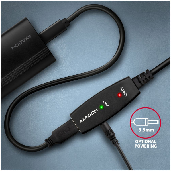 Axagon ADR-220 USB 2.0 extender kábel, aktív 20m #6