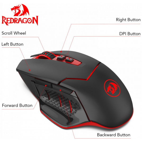Redragon M690 Mirage Wireless Gaming egér #3