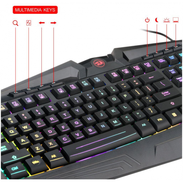Redragon S101 4-in-1 Gaming Combo (RGB billentyű, egér, headset, egérpad) #4