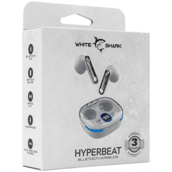 White Shark HYPERBEAT Bluetooth-os fülhallgató (fehér) #4