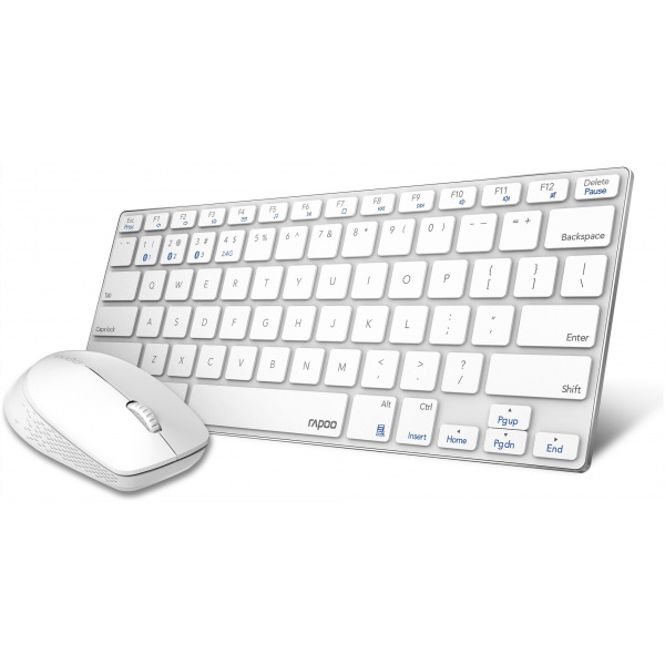 Rapoo 9000M vezeték nélküli (Bluetooth és 2.4 GHz) szett (fehér) #2
