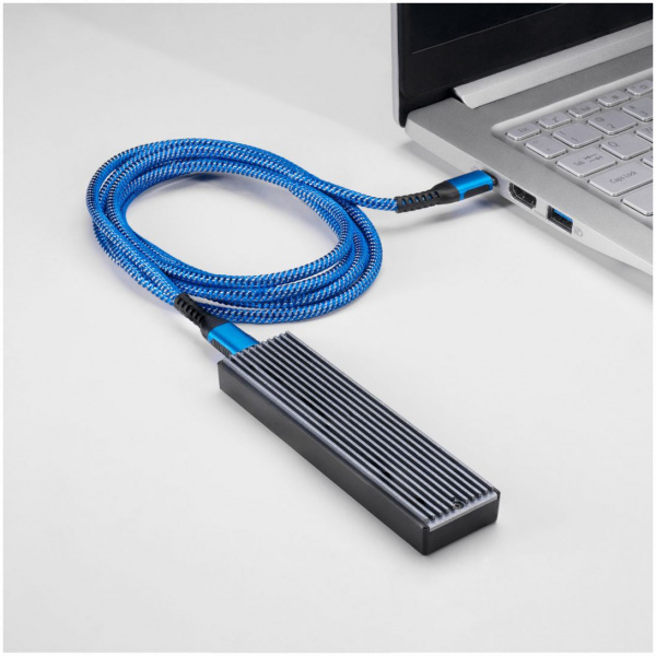 Akyga USB 2.0 USB-C – USB-C (M/M) szövetes kábel, 100W (5A) 1m #3
