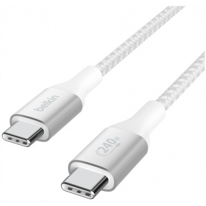 Belkin USB 2.0 USB-C – USB-C (M/M) szövetes kábel, fehér 240W (5A) 1m #2