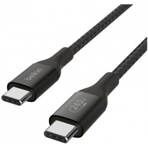 Belkin USB 2.0 USB-C – USB-C (M/M) szövetes kábel, fekete 240W (5A) 1m #2