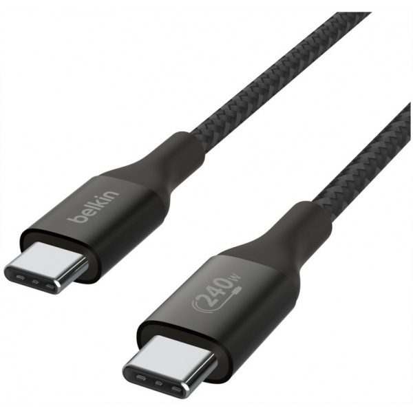 Belkin USB 2.0 USB-C – USB-C (M/M) szövetes kábel, fekete 240W (5A) 1m #2