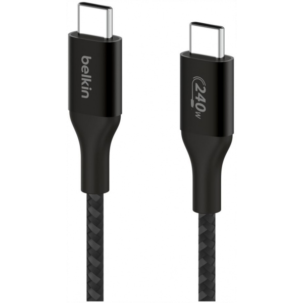 Belkin USB 2.0 USB-C – USB-C (M/M) szövetes kábel, fekete 240W (5A) 1m #3