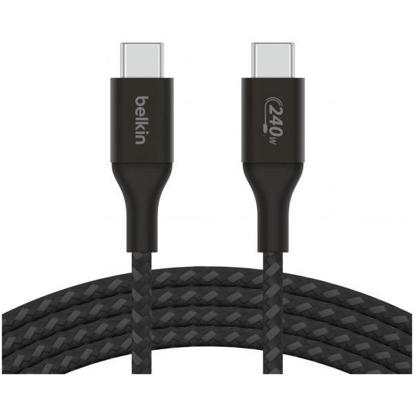 Belkin USB 2.0 USB-C – USB-C (M/M) szövetes kábel, fekete 240W (5A) 1m #4