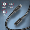 Axagon USB 3.2 C – C hosszabbító kábel (8K 60Hz, PD 240W, 20Gbps) 1,5m NEW #2