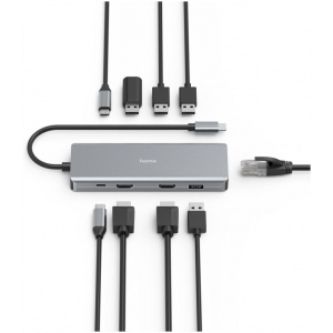 Hama USB Type-C 9-In-1 Hub 4x USB3.1, 2x HDMI, LAN csatlakozókkal #2