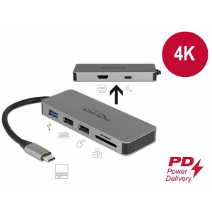 Delock USB Type-C™ dokkoló állomás mobil eszközökhöz 4K - HDMI / SD / PD 2.0 #2