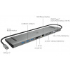 Raidsonic IB-DK2106-C 11-in-1 USB Type-C dokkoló Power Delicery 100 W-al #2