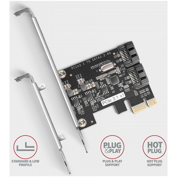 SATA3 vezérlő PCI-Express, 2 belső port (Axagon PCES-SJ2) #3