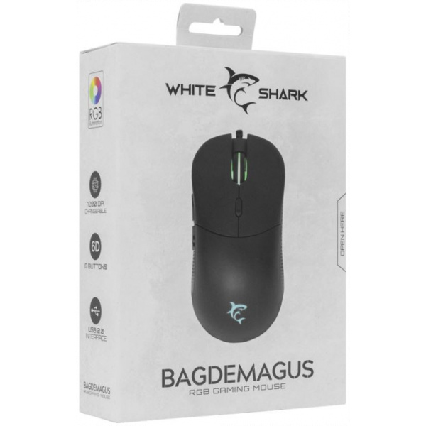 White Shark Bagdemagus Gamer egér (fekete) #3