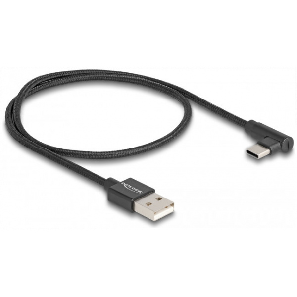 Delock USB 2.0 A – C kábel (USB-C 90 fokban hajlított) 0,5m #2