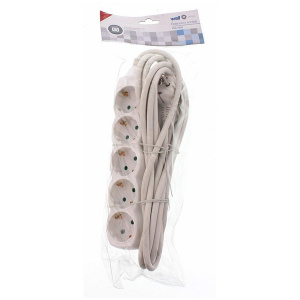 220V-os hálózati elosztó 5 aljzattal (3m kábellel) Well #2