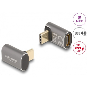 Delock USB Type-C – USB Type-C 40Gbps L toldó, fém (PD 3.0 100W) #2