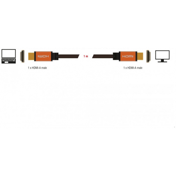 HDMI-HDMI (M) Nagy sebességű kábel 1m 8K 60Hz 48Gbps (Delock) #4