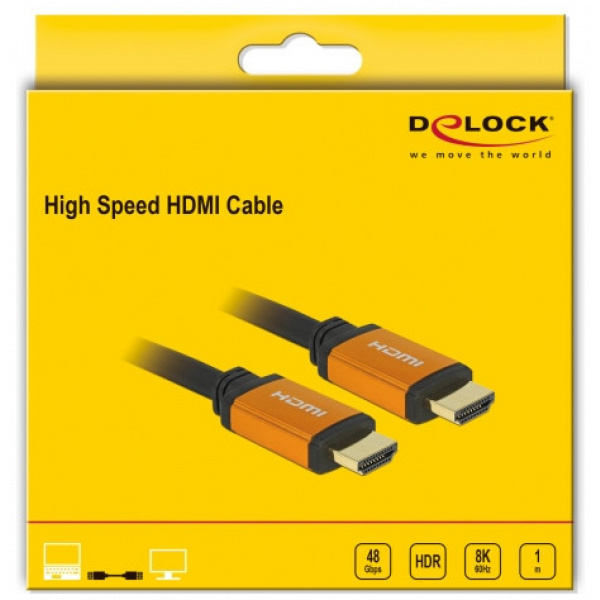 HDMI-HDMI (M) Nagy sebességű kábel 1m 8K 60Hz 48Gbps (Delock) #5