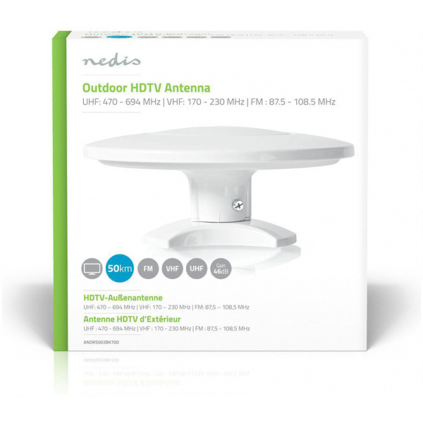 Nedis aktív HDTV antenna (F-csatlakozó, FM / UHF / VHF, 28dB) #7
