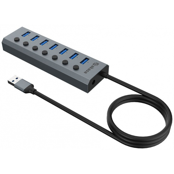 Akasa Connect 7 IPS 7-port USB HUB (külön kapcsolahtó portokkal) #2