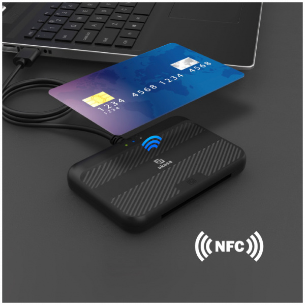 Akasa AK-CR-15BK SmartCard és e-Személyi olvasó NFC-vel #5