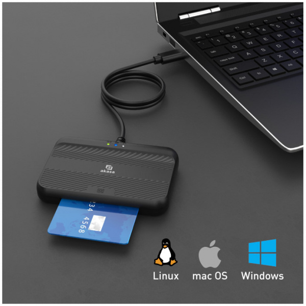 Akasa AK-CR-15BK SmartCard és e-Személyi olvasó NFC-vel #6