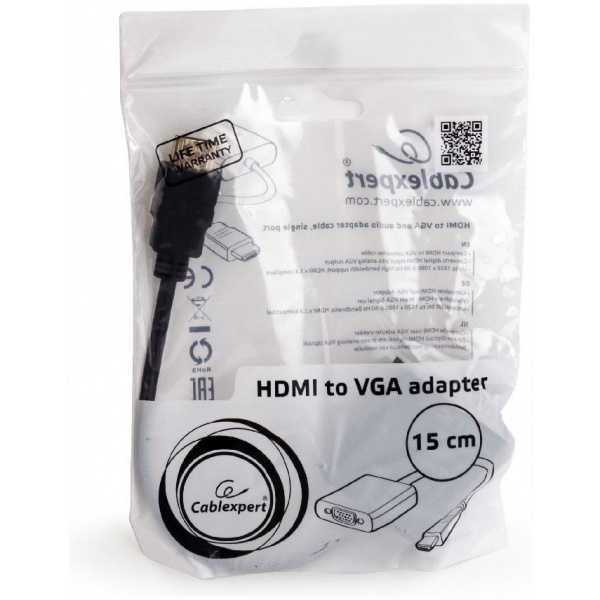 Gembird HDMI > VGA (15-DSUB) adapter kábellel, audioval (passzív) #3