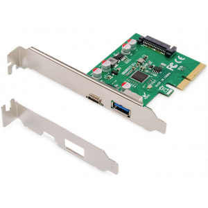 Digitus USB 3.2 Gen 2 vezérlő kártya PCIe (1x USB-C + 1x USB-A port) #2