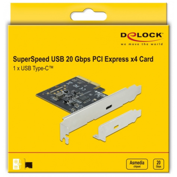 Delock USB 3.2 Gen 2 vezérlő kártya PCIe x4 (1x USB-C 20 Gbps port) #5