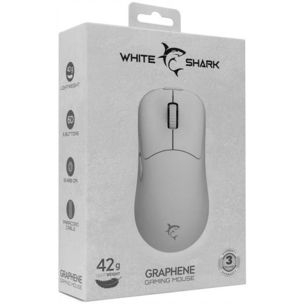 White Shark Graphene Gamer egér (fehér) #5