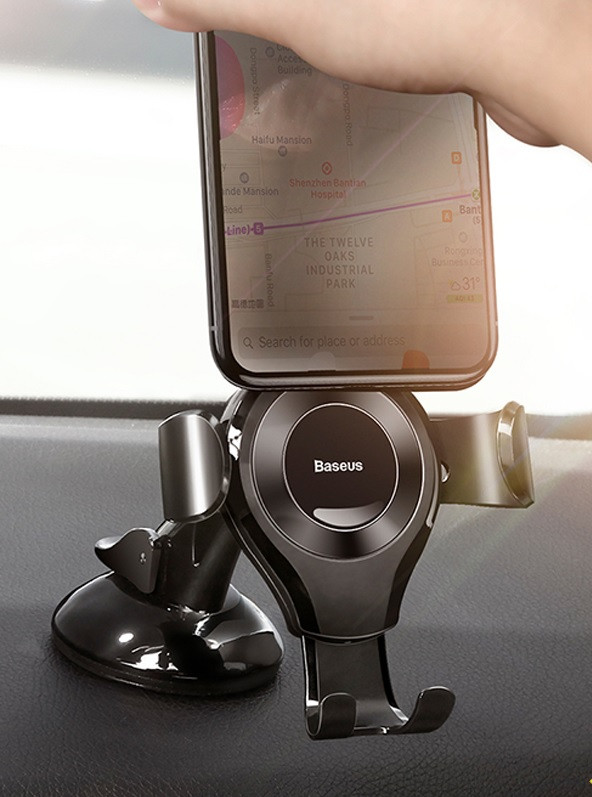 Baseus Osculum autós telefontartó szélvédőre, műszerfalra (fekete) #3