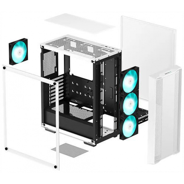 DeepCool CC560 V2 ház hőkezelt üveg oldallappal (fehér) #5