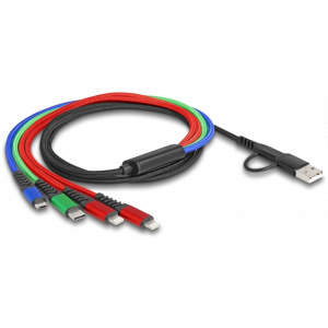Delock USB 4-in-1 kábel szett (USB-A/C > 2x Lightning™, Micro USB, USB-C™) 1,2m #2