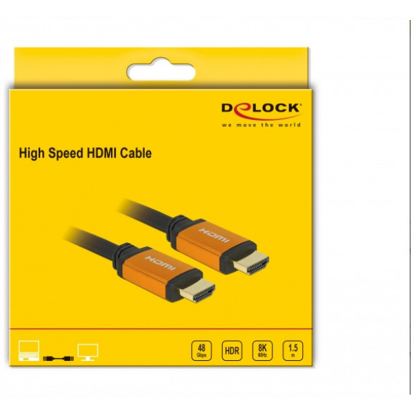 HDMI-HDMI (M) Nagy sebességű kábel 1,5m 8K 60Hz 48Gbps (Delock) #6