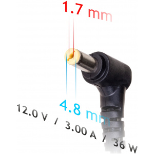 AC adapter Asus notebookhoz 12V 3A (36W) - 4,8x1,7 mm #2