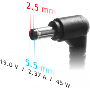 AC adapter Asus, Lenovo, Toshiba notebookhoz 19V 2,37A (45W) - 5,5x2,5 mm #2