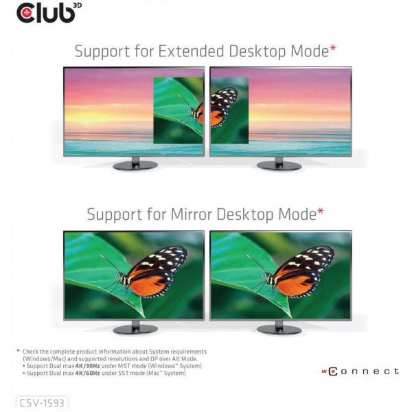 Club3D USB3.2 Type-C 8-in-1 USB dokkoló (2xHDMI, 2xUSB-A, RJ45, SD/Micro SD) #6