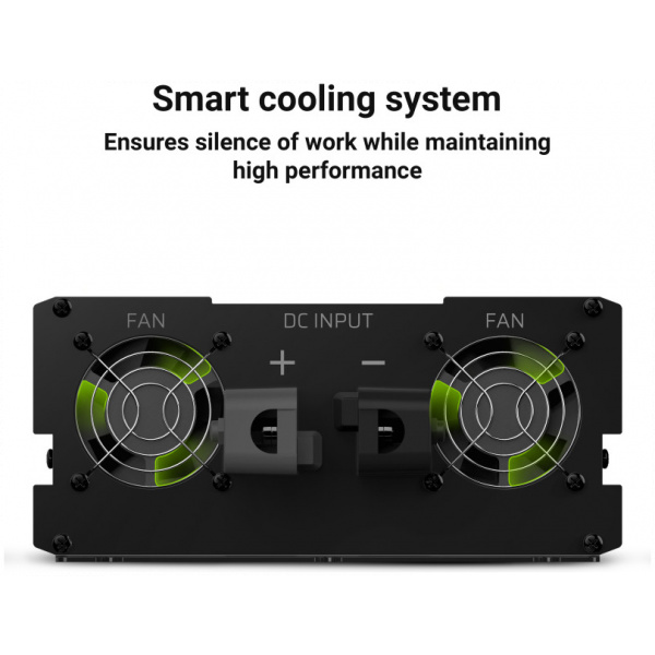 Green Cell autós inverter 2x Schuko + USB, 12V DC > 230V AC (2000W) - szinusz #5