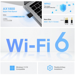 TP-Link AX1800 Dual Band Wi-Fi 6 USB adapter Archer TX20U Nano #2