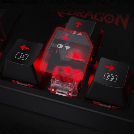 Redragon Surara Pro Red LED mechanikus Gaming billentyűzet (Blue Switch) NEW #5